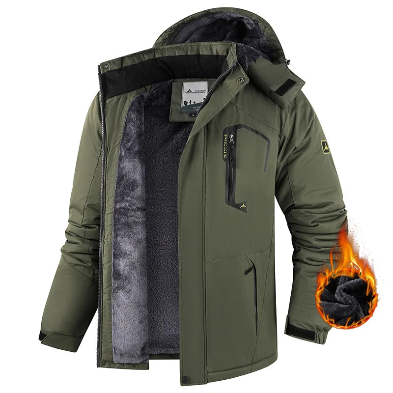 Unisex Thermal Ski Jacket – Windproof & Waterproof Winter Parka with Fleece Lining, Warm Outdoor Climbing Coat for Men & Women