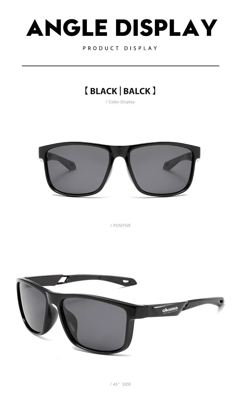 Okum Polarized Sunglasses – UV400 Anti-Glare Sports Eyewear for Cycling, Driving, Fishing & Outdoor Activities