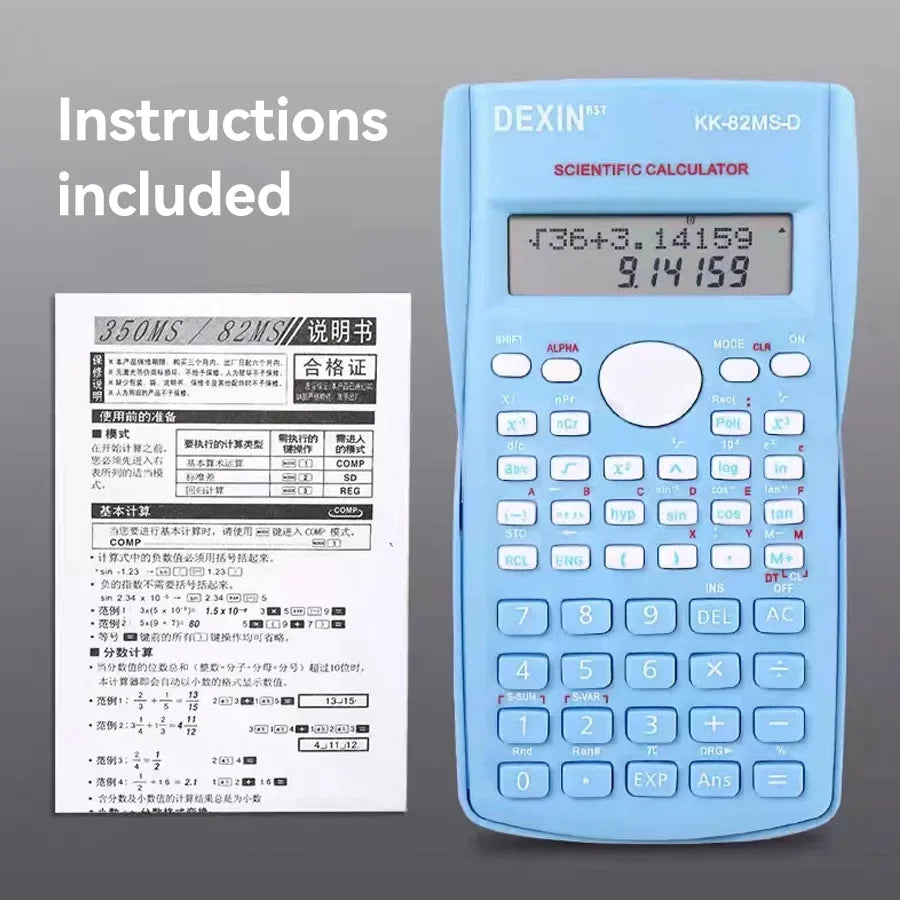 Portable Scientific Calculator – Dual-Row Display Multifunction Calculator for School, Office & Everyday Use