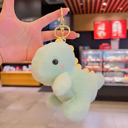 Kawaii 12CM Dinosaur Plush Keychain – Cute Multipurpose Stuffed Animal Pendant Doll for Backpack, Bag, Keyring & Gift Accessories