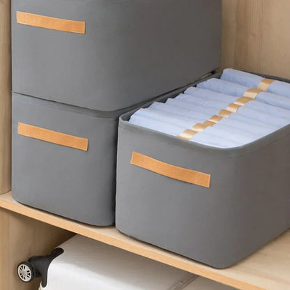 Thickened Clothes Storage Organizer – Foldable Wardrobe Storage Box for Pants, Sweaters, Jeans & Clothing, Drawer Organizer Cabinet Storage Container for Home Organization
