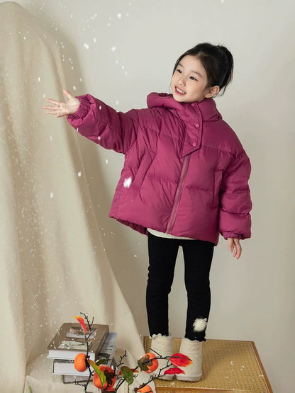 Kids’ Warm Hooded Winter Coat – Cotton-Padded Jacket for Boys & Girls, Autumn and Winter Outerwear for Ages 3–12 Years