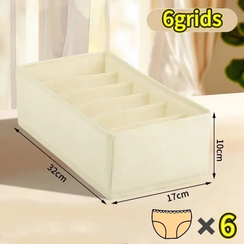 Foldable Underwear Organizer Box – Drawer Storage Organizer for Bras, Socks, Pants & Clothing