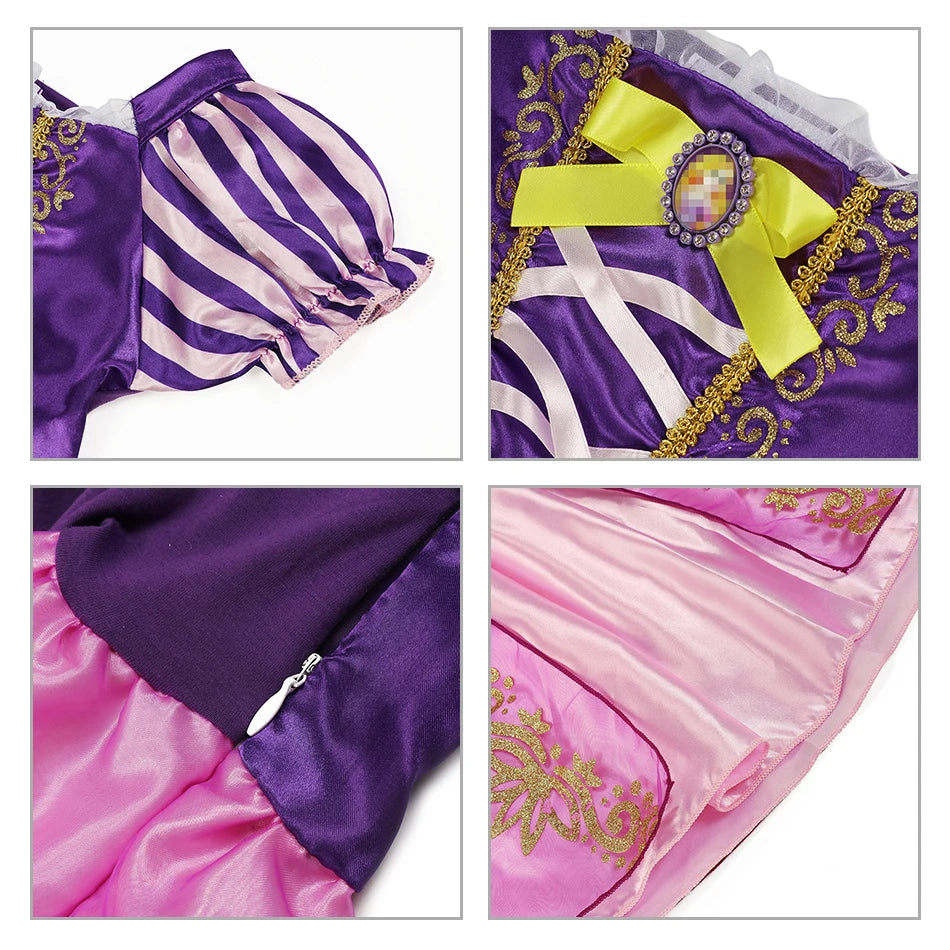 Vestido de disfraz de princesa para niña – Traje de fiesta de cuento de hadas para Halloween, carnaval y regalos de cumpleaños