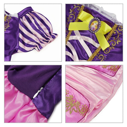 Vestido de disfraz de princesa para niña – Traje de fiesta de cuento de hadas para Halloween, carnaval y regalos de cumpleaños