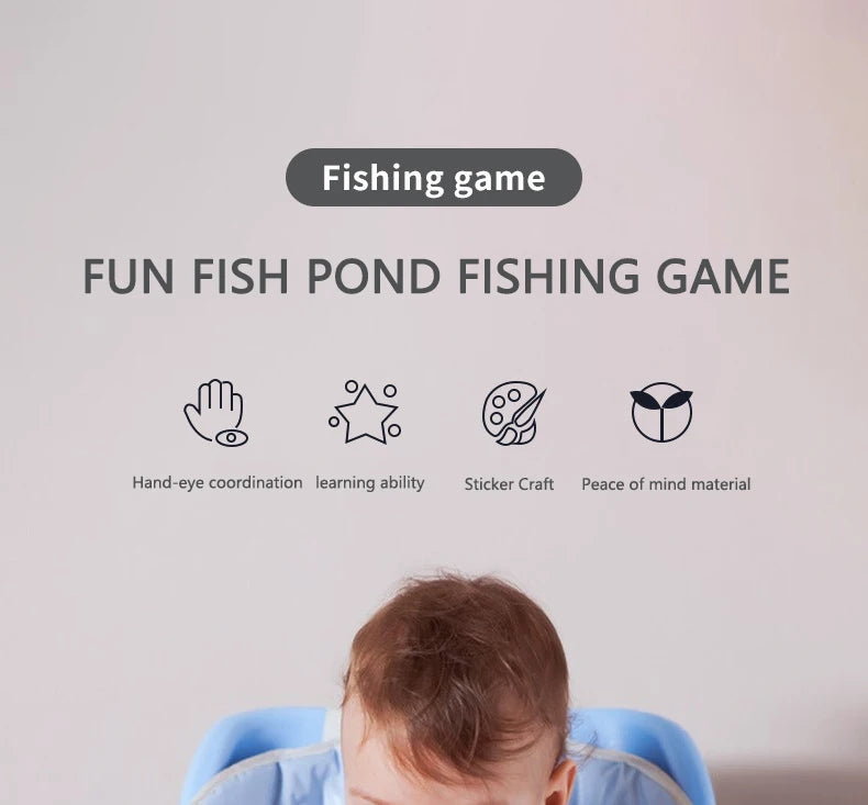 Jouet de Pêche Magnétique en Bois – Jeu d'Apprentissage Montessori sur la Vie Marine, Activité de Pêche Éducative Précoce pour Bébé, Jouet de Développement Cognitif Interactif Parent-Enfant pour Enfants