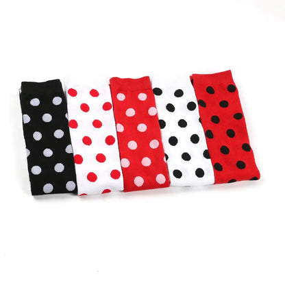 Thigh High Socks Women Over Knee Striped Polka Dot Stockings Black White Pink Lolita Cosplay Harajuku Y2K Kawaii
