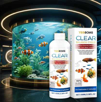 Aquarium Algae Remover – Fish Tank Water Cleaner for Green Algae, Dirty Water & Waste Sludge, Helps Maintain a Clear & Healthy Aquarium Environment