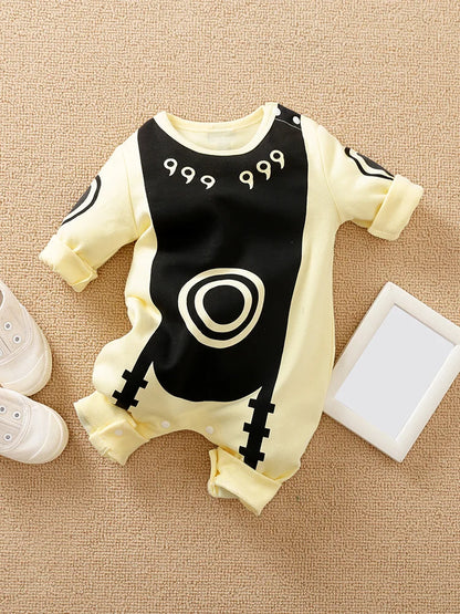Newborn Baby Anime Cape-Style Bodysuit – Long Sleeve Cotton Romper for Boys & Girls, Cute Infant Outfit for Everyday Wear