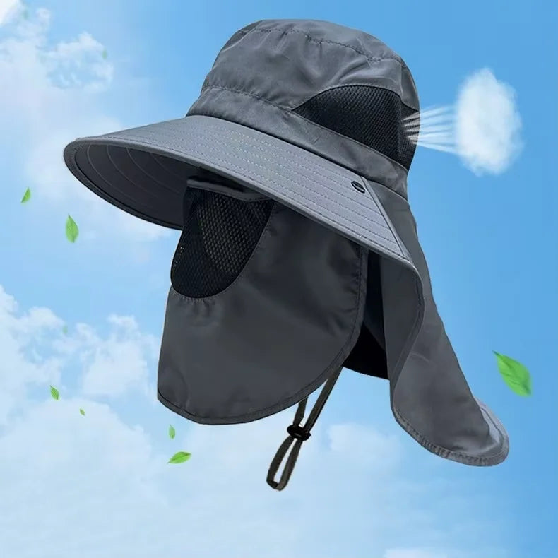 Outdoor UV Protection Bucket Hat – Sun Hat with Neck Flap for Hiking, Fishing, Camping & Outdoor Activities