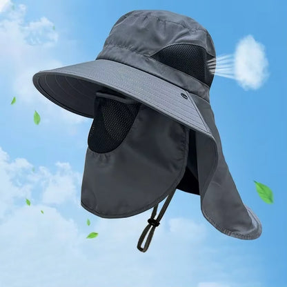 Outdoor UV Protection Bucket Hat – Sun Hat with Neck Flap for Hiking, Fishing, Camping & Outdoor Activities