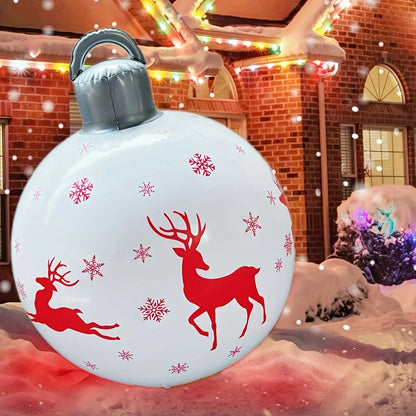 1PC 40CM Inflatable Christmas Decoration Ball – PVC Outdoor Holiday Ornament for Yard, Lawn, Porch & Christmas Home Decor