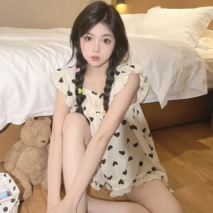 Women's Summer Pajama Set – 2-Piece Short Sleeve Top & Pants, Soft Lightweight Sleepwear and Comfortable Loungewear