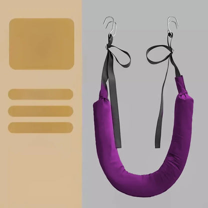 Cinturón de tracción lumbar – Cinturón de apoyo para estiramiento espinal doméstico para relajación de cintura, estiramiento de espalda y ejercicio de descompresión en barra horizontal