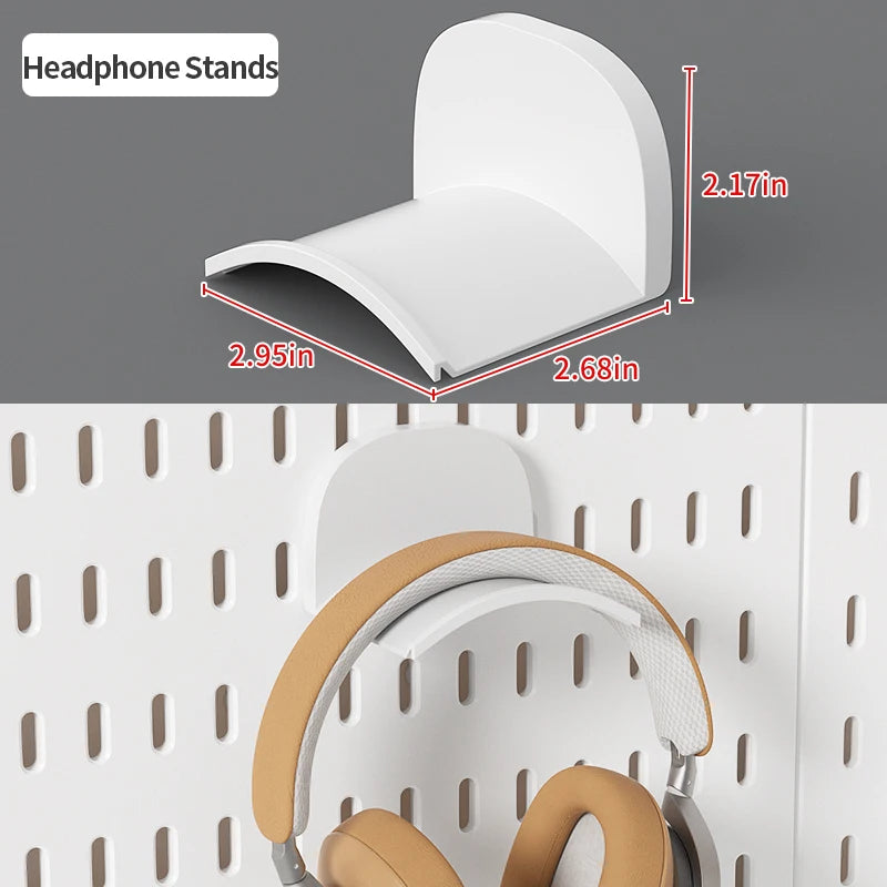 Kit de organización modular de pared con tablero perforado (Pegboard) para bricolaje – Paneles de almacenamiento colgantes sin taladro para cuartos de manualidades, oficina y organización del hogar