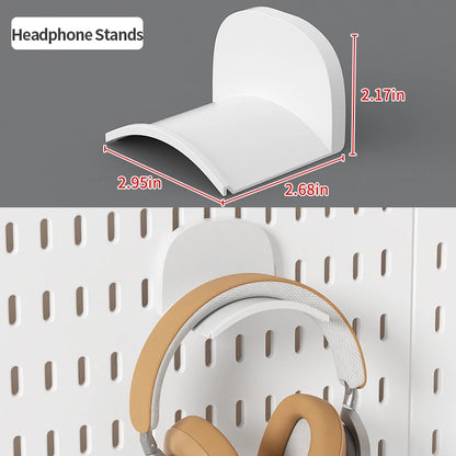 Kit de organización modular de pared con tablero perforado (Pegboard) para bricolaje – Paneles de almacenamiento colgantes sin taladro para cuartos de manualidades, oficina y organización del hogar