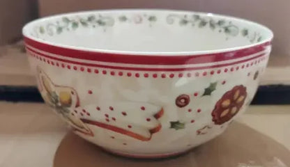 German V Bao Christmas Tableware Collection – Biscuit Plate, Rectangular Serving Plate, Mug, Salad Dish, Dessert & Fruit Holder