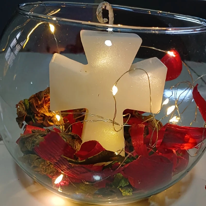 Moule en silicone Croix de Bénédiction – Moule DIY pour la fabrication de bougies, de savons, de perles, d'argile, de ciment, de résine époxy, d'artisanat et de projets de décoration religieuse