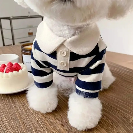 Camiseta Polo de Verano para Perros, Transpirable, Rayas, Chaleco Refrescante para Cachorros, Chihuahua, Bichón y Perros Pequeños y Medianos