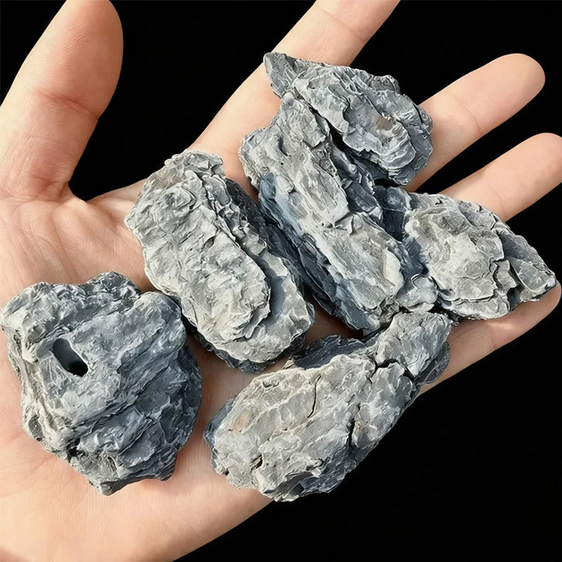 5PCS Irregular Miniature Rocks – 4-6cm Realistic Simulation Stones for Micro Landscape, Model Forest, DIY Crafts & Outdoor Decoration