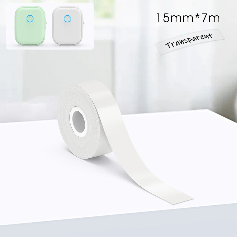 Mini impresora térmica Marklife P12 – Máquina etiquetadora portátil, impresora de pegatinas adhesivas con cinta de etiquetas continua, dispositivo de etiquetado de bolsillo Bluetooth para el hogar, la oficina y la organización
