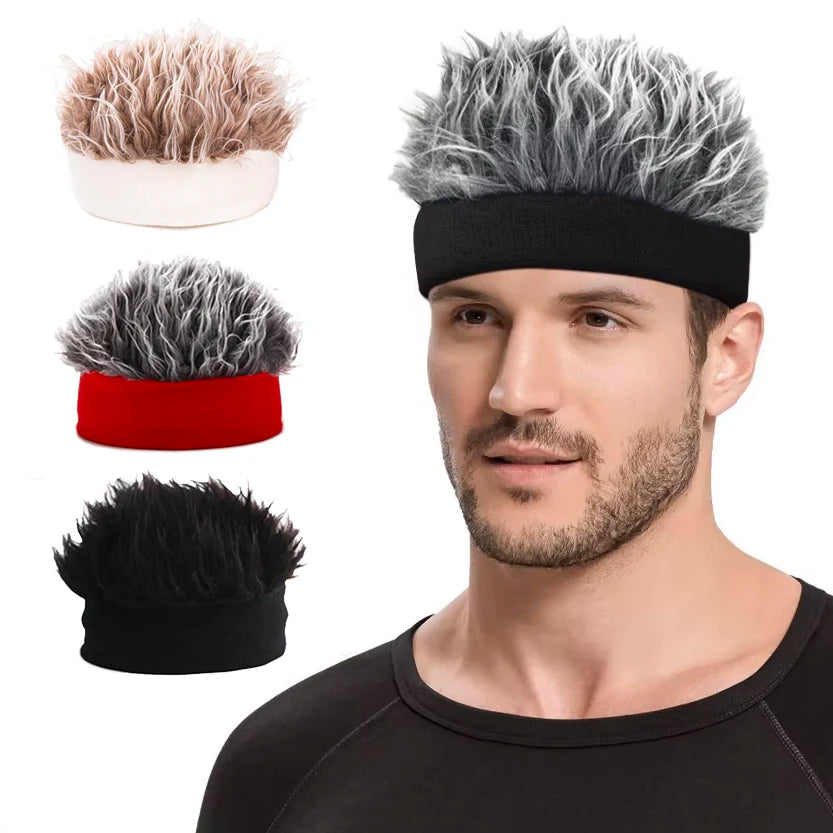 Fashionable Hip-hop Style Decorative Cosplay Wig Knitted Cap – Personalized Party Wig Cap for Hip-hop Outfit & Costume Wear