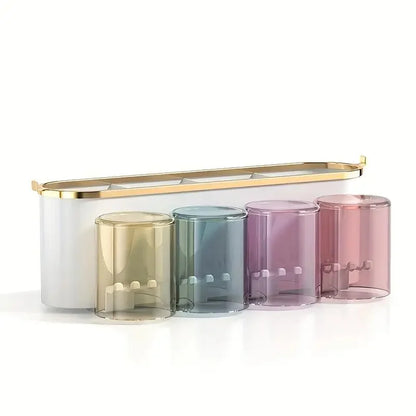 Wall-Mounted Toothbrush Holder – Self-Adhesive Toothbrush Storage Box for Bathroom, Medicine Cabinet & Dorm Room Organization