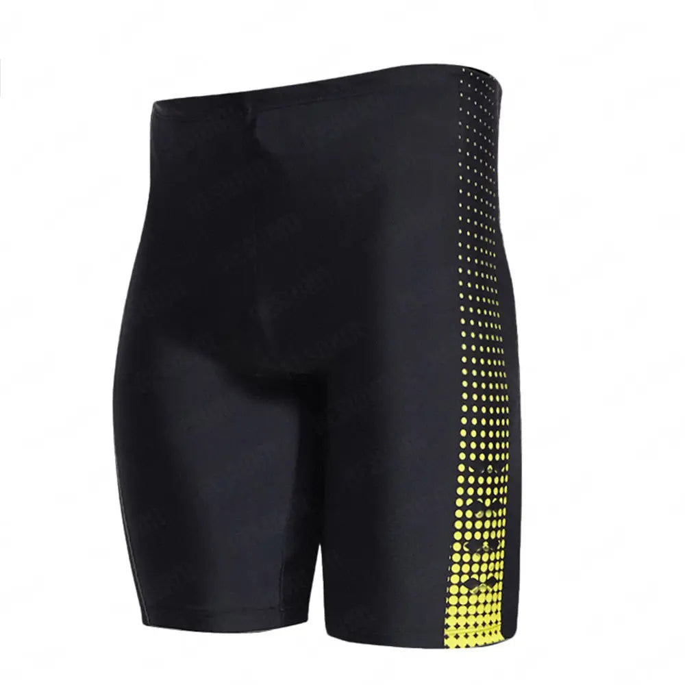 Men's Swim Jammers – Quick-Dry Elastic Swimming Trunks for Beach, Surfing, Diving & Athletic Training