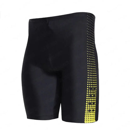 Men's Swim Jammers – Quick-Dry Elastic Swimming Trunks for Beach, Surfing, Diving & Athletic Training