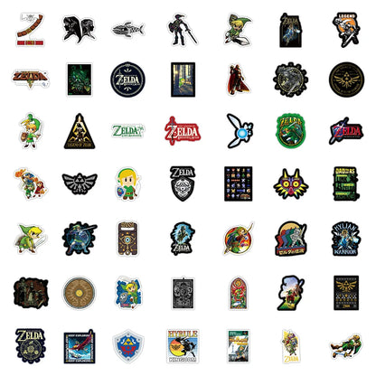 200pcs The Legend of Zelda Graffiti Stickers – Waterproof Decoration Set for Phone, Skateboard & Luggage