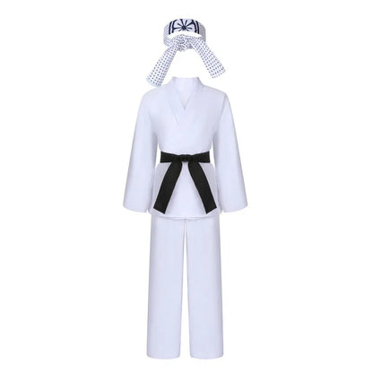 The Karate Kid Cobra Kai Cosplay Costume – Martial Arts Kimono Uniform with Headband, Taekwondo Training & Halloween Party Outfit