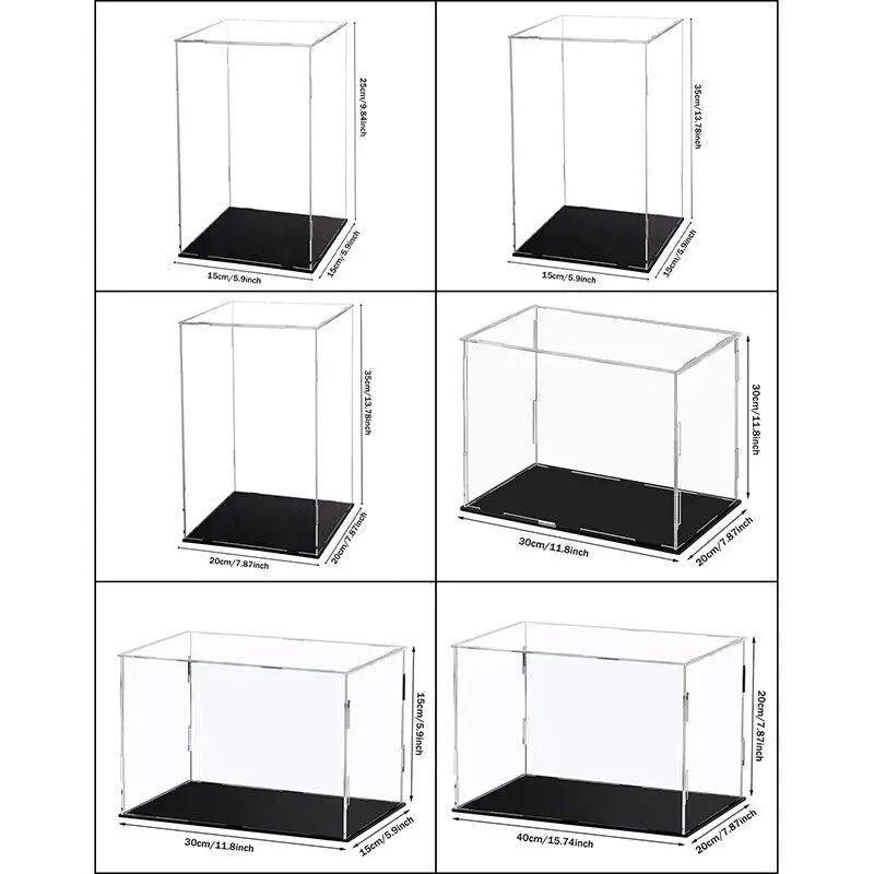 Estuche de exhibición de acrílico transparente para coleccionables - Vitrina protectora a prueba de polvo para figuras de acción y juguetes