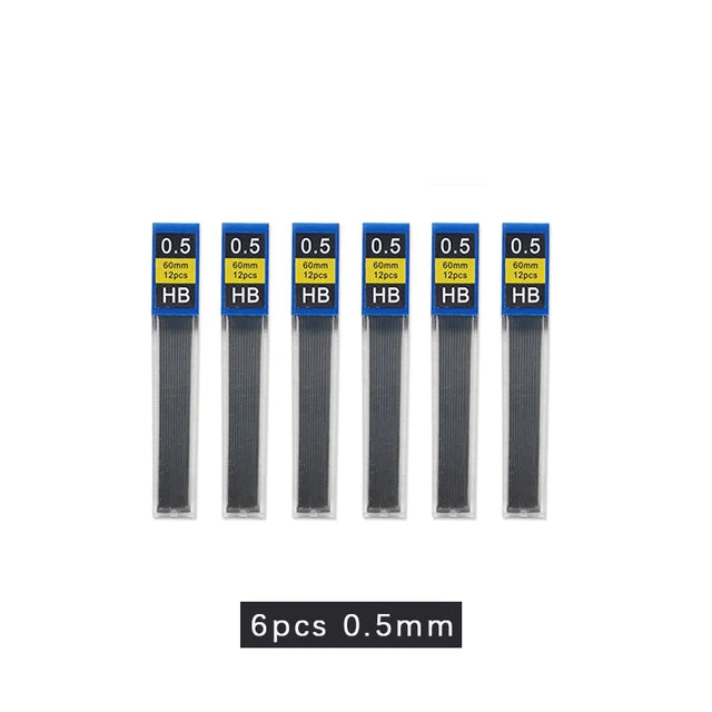 Portaminas Completamente Metálico de 0.3/0.5/0.7/0.9/1.3/2.0/3.0 mm – Lápiz de Dibujo Técnico Automático con Minas para Dibujo, Boceto, Pintura, Suministros de Oficina y Escolares