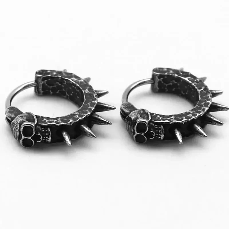 Gothic Bat Zircon Earrings – Dark Night Punk Rock Hip Hop Jewelry for Men & Women, Fashion Statement Earrings & Alternative Accessories