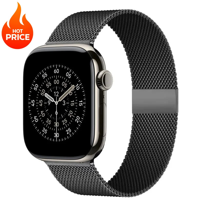 Milanese Loop Metal Band for Apple Watch – Compatible with Series 11, 10, 9, 8, 7, 6, 5, 4, SE & Ultra 2/3, 40–49mm