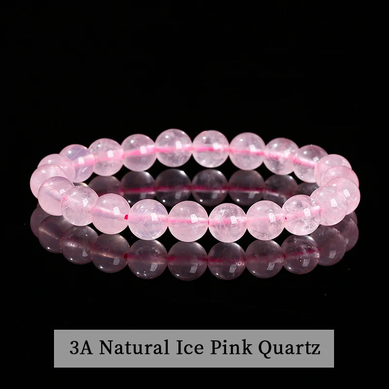 Bracelet en perles d'améthyste naturelle – Bracelet extensible en cristal véritable pour hommes et femmes, bijou de méditation yoga et accessoire de mode