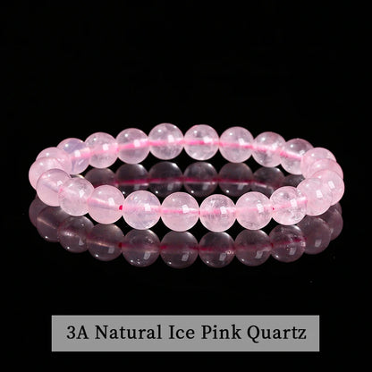Bracelet en perles d'améthyste naturelle – Bracelet extensible en cristal véritable pour hommes et femmes, bijou de méditation yoga et accessoire de mode