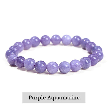 Pulsera de Cuentas de Piedra Natural – Pulsera de Gemas de Amatista, Ojo de Tigre, Cuarzo Cristal y Ágata para Mujeres y Hombres, Regalo de Joyería de Energía Reiki