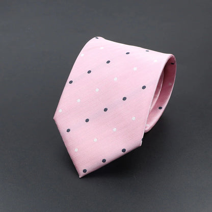 Corbata de hombre de fantasía con perro de dibujos animados, Paisley, rayas y lunares para negocios y bodas