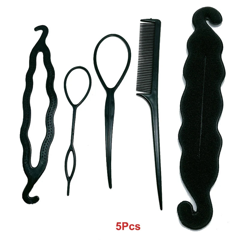 2-10PCS Ponytail Creator Styling Tools – Topsy Tail Plastic Loop Hair Braid Maker Clips for Women & Girls, Easy DIY Hair Accessories