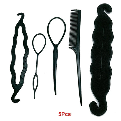 2-10PCS Ponytail Creator Styling Tools – Topsy Tail Plastic Loop Hair Braid Maker Clips for Women & Girls, Easy DIY Hair Accessories