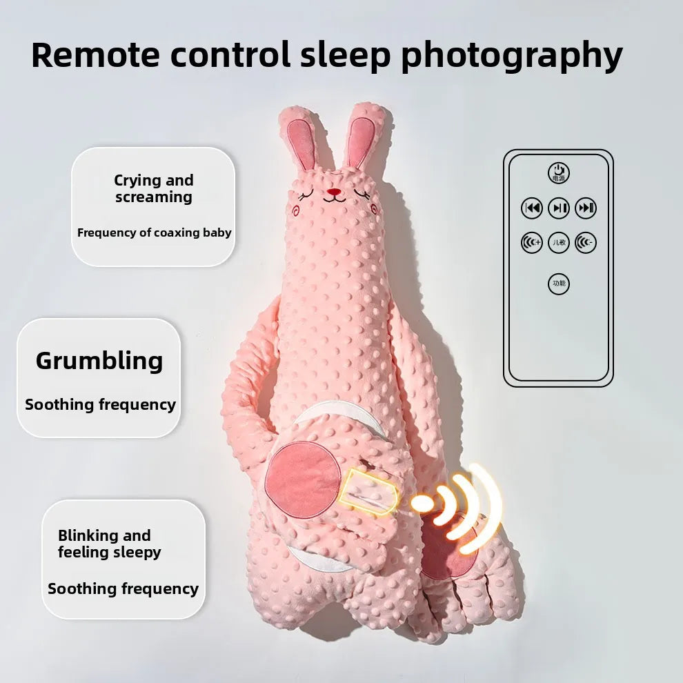 Oreiller de sommeil électrique pour bébé avec télécommande – Oreiller apaisant en forme de main et poupée tapotante pour le confort du sommeil des nouveau-nés