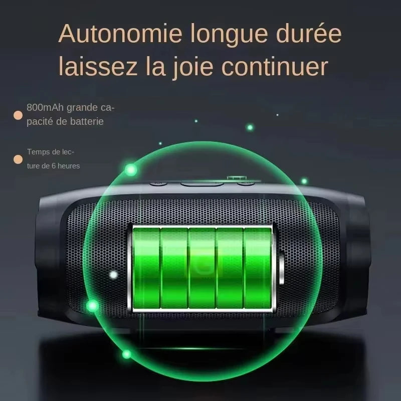 Lenovo TF USB FM Bluetooth 5.4 Speaker – Portable Wireless Stereo Speaker with Dual Drivers, Subwoofer & Voice Broadcast