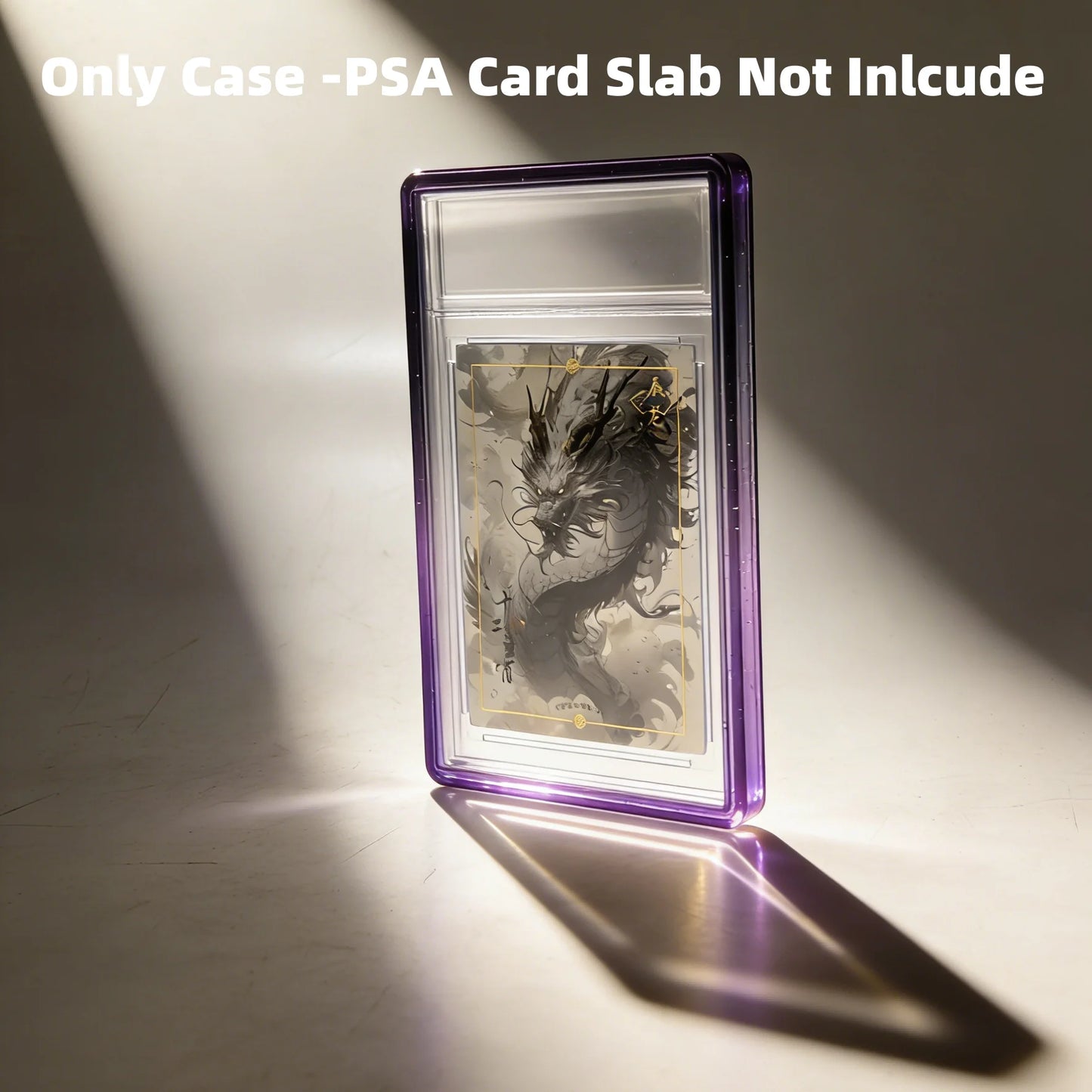 Étui de protection Bumper en TPU à paillettes – Housse de protection avec dos transparent pour cartes à collectionner PSA 35PT