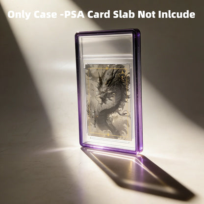 Étui de protection Bumper en TPU à paillettes – Housse de protection avec dos transparent pour cartes à collectionner PSA 35PT