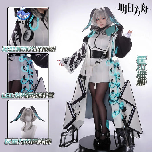 Disfraz completo de Arknights Ho'olheyak – Serie de disfraces de juego KKcos para Halloween, representaciones teatrales y convenciones (S-XL)
