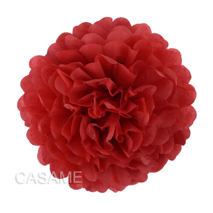 5PCS Tissue Paper Pom Poms – 4–12 Inch Paper Flower Balls for Weddings, Birthdays & Party Decorations
