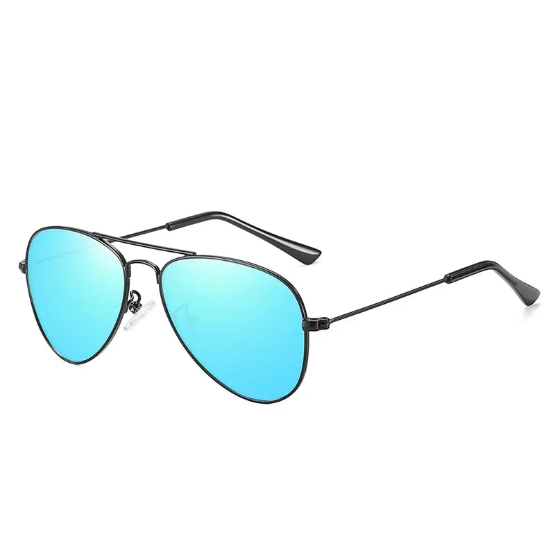 Kids' Polarized Pilot Sunglasses – Classic Metal Frame Children's Eyewear with UV400 Protection for Girls & Outdoor Activities