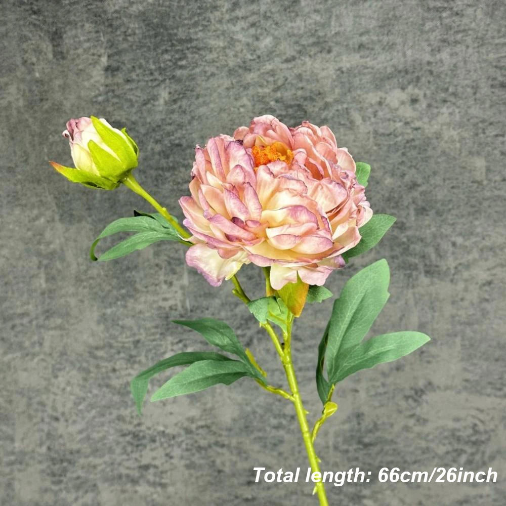 Grande Pivoine Artificielle en Soie – Bouquet de Fausses Pivoines de Haute Qualité avec Tige, Fleur Artificielle Style Européen pour Décoration de Mariage, Décoration Intérieure et Arrangements Floraux DIY
