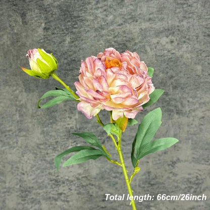 Grande Pivoine Artificielle en Soie – Bouquet de Fausses Pivoines de Haute Qualité avec Tige, Fleur Artificielle Style Européen pour Décoration de Mariage, Décoration Intérieure et Arrangements Floraux DIY